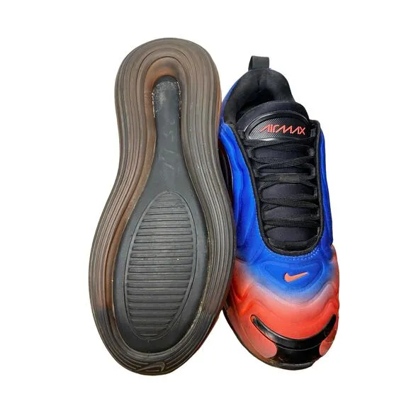 NIKE AIR MAX RED AND BLUE OMBRE DESIGN SNEAKERS SIZE 5.5 YOUTH, WOMEN'S SIZE 7