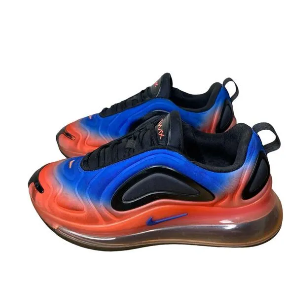 NIKE AIR MAX RED AND BLUE OMBRE DESIGN SNEAKERS SIZE 5.5 YOUTH, WOMEN'S SIZE 7