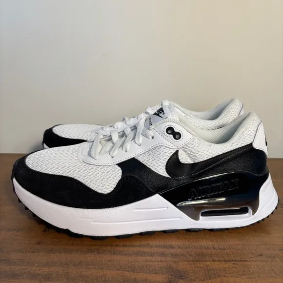 Nike Air Max System Sneakers Shoes Mens Size 10 Black White DM9537-103