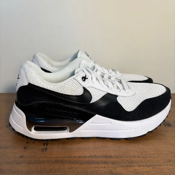 Nike Air Max System Sneakers Shoes Mens Size 10 Black White DM9537-103