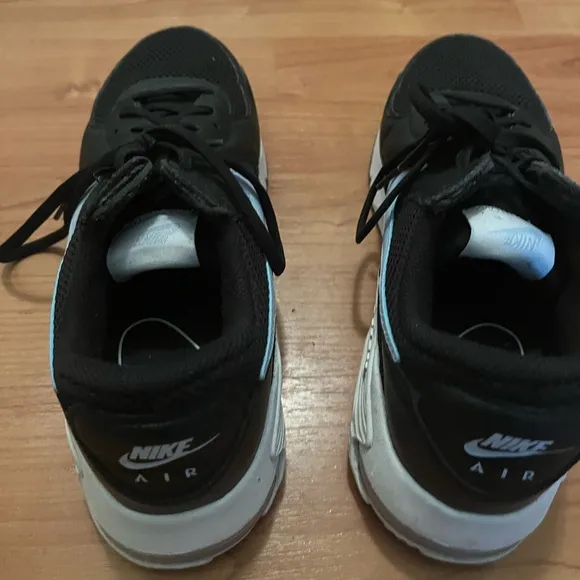 Nike Air Max Women's Shoes Size 9 Athletic Sneakers Black &amp; Blue Swooshes