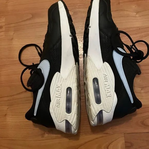 Nike Air Max Women's Shoes Size 9 Athletic Sneakers Black &amp; Blue Swooshes