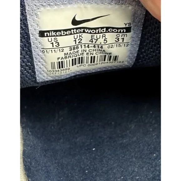 Nike Air Prestige 3 White Midnight Navy sneakers shoes Dunks mens 13