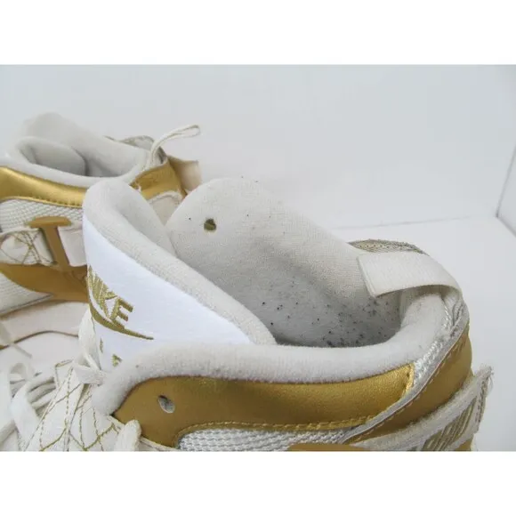 Nike Air Raid 642330-007 Mens Metallic Gold Basketball Sneakers US 8.5 EUR 42