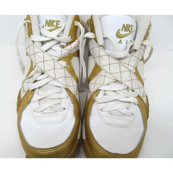 Nike Air Raid 642330-007 Mens Metallic Gold Basketball Sneakers US 8.5 EUR 42
