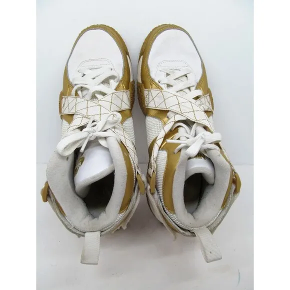 Nike Air Raid 642330-007 Mens Metallic Gold Basketball Sneakers US 8.5 EUR 42