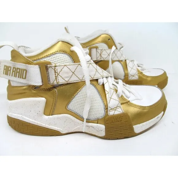 Nike Air Raid 642330-007 Mens Metallic Gold Basketball Sneakers US 8.5 EUR 42