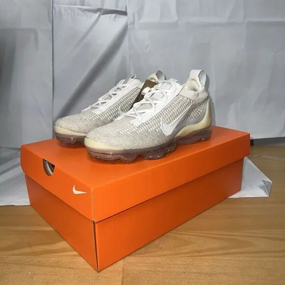 Nike Air Vapormax 2021 FK DC4112-100 Sneaker Women's 6 White Running Shoes BBS89