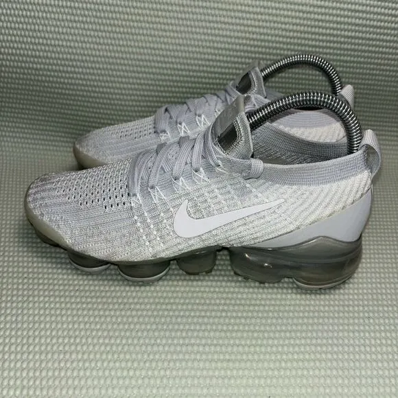 Nike Air Vapormax FlyKnit 3 Athletic Shoes Women’s Sz 7 AJ6910-100 Pure Platinum