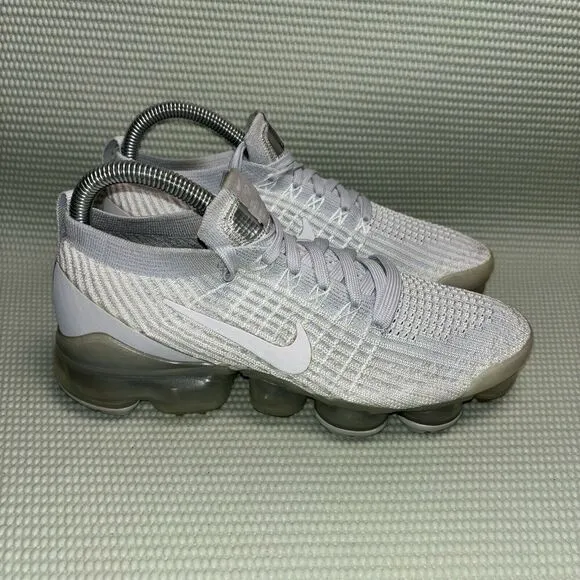 Nike Air Vapormax FlyKnit 3 Athletic Shoes Women’s Sz 7 AJ6910-100 Pure Platinum