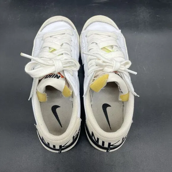 Nike Blazer 77 Jumbo Low Men Sneakers 9.5 White Leather Shoes DN2158-101