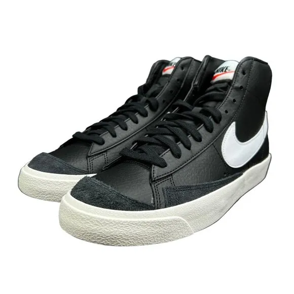 Nike Blazer Mid '77 Vintage Black White Sail Shoes BQ6806-002 Men's Size 10.5