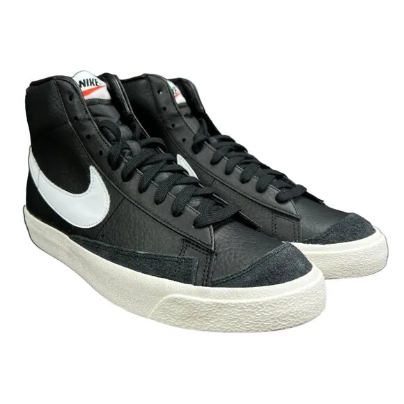 Nike Blazer Mid '77 Vintage Black White Sail Shoes BQ6806-002 Men's Size 10.5
