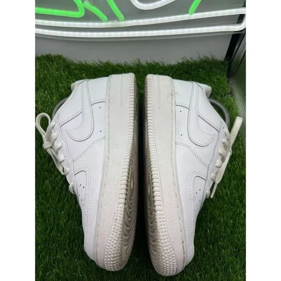 Nike Boys Air Force 1 Low DH2920-111‎ Triple White Sneakers Shoes Size 6Y W 7.5