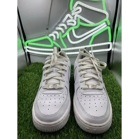 Nike Boys Air Force 1 Low DH2920-111‎ Triple White Sneakers Shoes Size 6Y W 7.5
