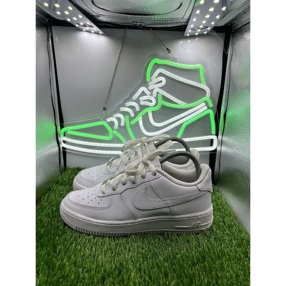 Nike Boys Air Force 1 Low DH2920-111‎ Triple White Sneakers Shoes Size 6Y W 7.5