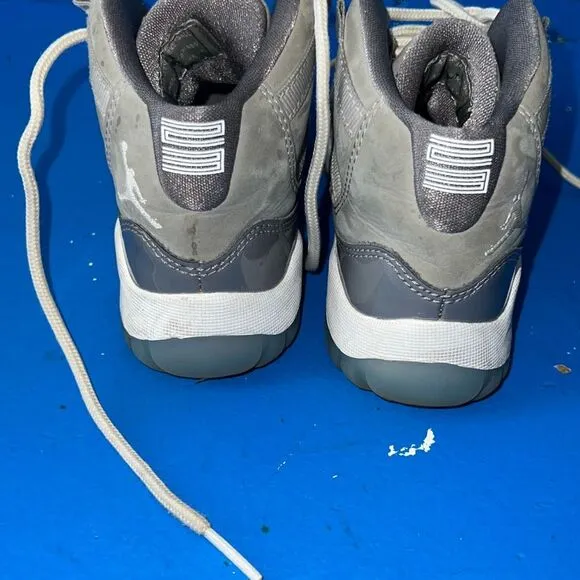 Nike Boys Air Jordan 11 378039-005 Gray Basketball Shoes Sneakers Size 11c
