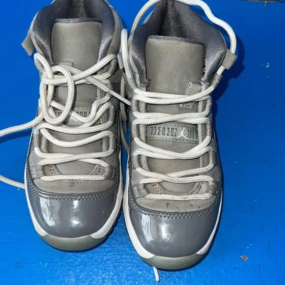 Nike Boys Air Jordan 11 378039-005 Gray Basketball Shoes Sneakers Size 11c