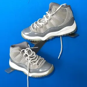 Nike Boys Air Jordan 11 378039-005 Gray Basketball Shoes Sneakers Size 11c