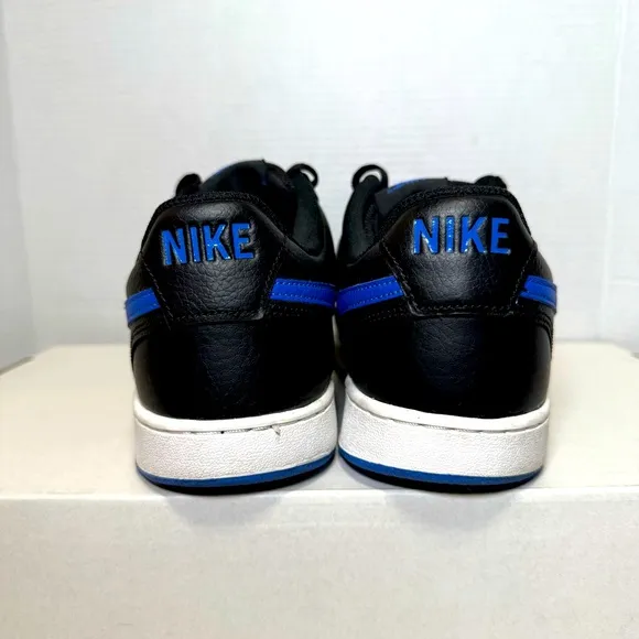 NIKE COURT VISION LOW BLACK GAME ROYAL BLUE SNEAKERS SHOES Mens (SIZE 11)