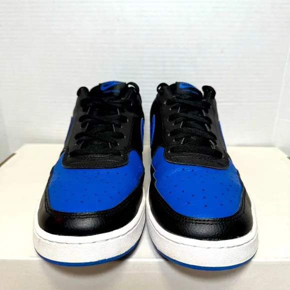 NIKE COURT VISION LOW BLACK GAME ROYAL BLUE SNEAKERS SHOES Mens (SIZE 11)