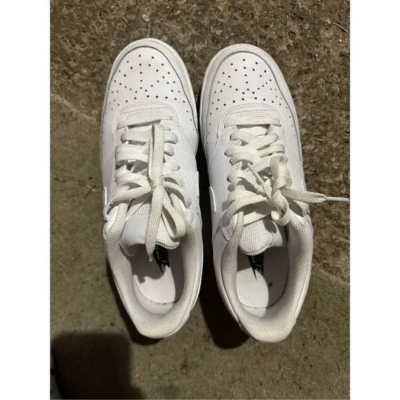 Nike Court Vision Low CD5434-100 Triple White AF1 Sneakers Womens SZ 9.5 SH04