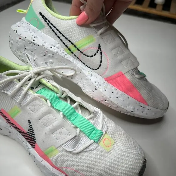 Nike Crater Impact Summit White Black Green Glow Sneakers