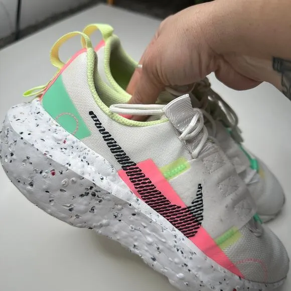 Nike Crater Impact Summit White Black Green Glow Sneakers