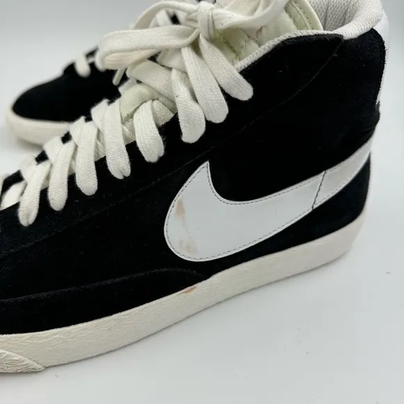 Nike DA4672-001 Blazer Grade School Black Suede Hi Top Sneaker Shoes US Youth 6Y