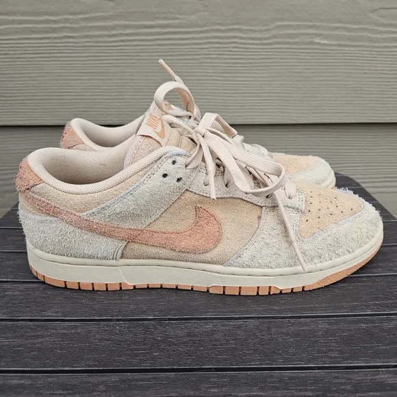 Nike Dunk Low Burnt Sunrise Suede Sneakers HF5075-287 Womens Size 9.5