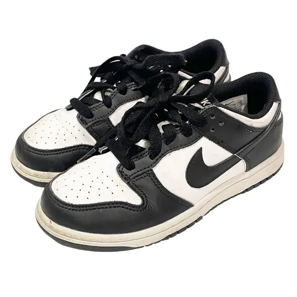 Nike Dunk Low Panda Black White Shoes Little Kid Size 1.5 Athletic Sneaker