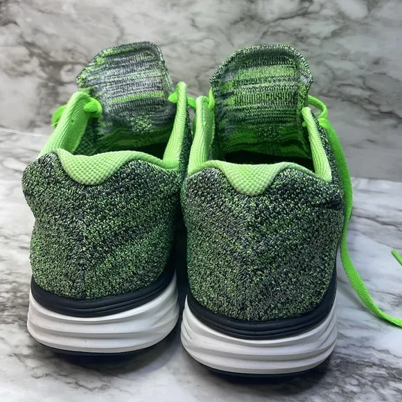 Nike Flyknit Lunar3 Green Black Style  Running Athletic Shoes