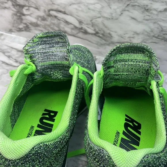 Nike Flyknit Lunar3 Green Black Style  Running Athletic Shoes