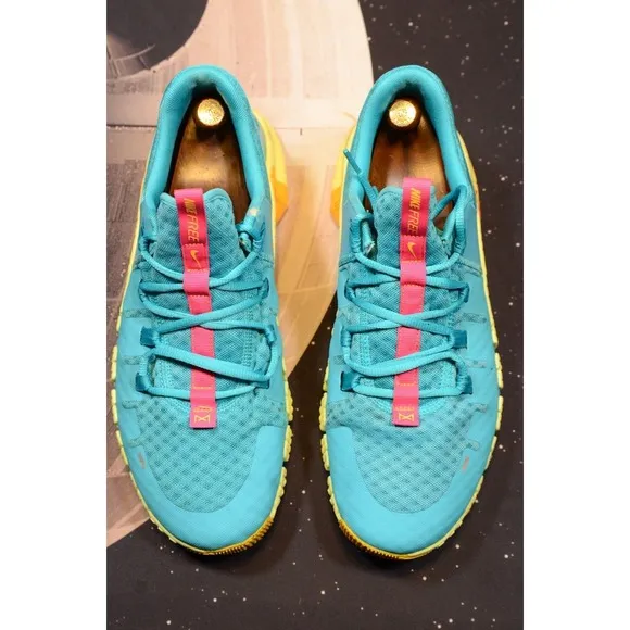 Nike Free Metcon 5 DV3949-302 Men's US 11.5 Workout Shoes Aqua Athletic Sneakers