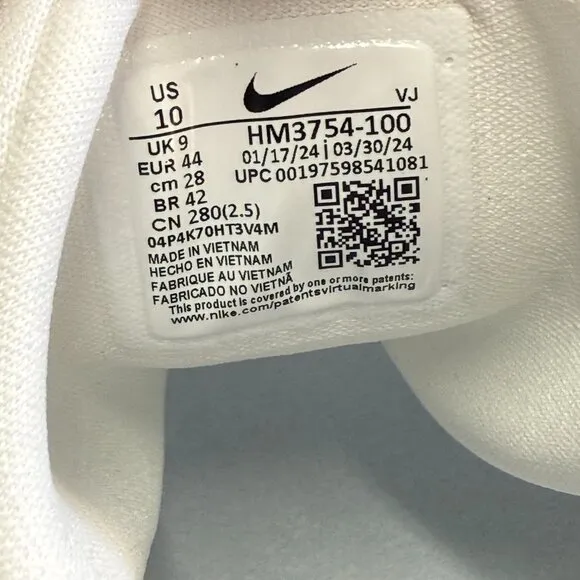 Nike Free Metcon 6 TB Low Mens Running Shoes White HM3754-100 VNDS Sz 10