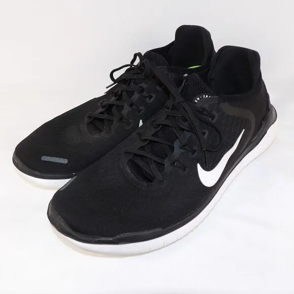 Nike Free RN 2018 Men's Size 13 Black Trainer Running Shoes 942836-001