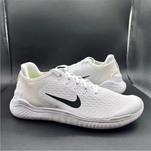 Nike Free RN 2018 Running Shoes White/Black (942836-100) Men's Size 10