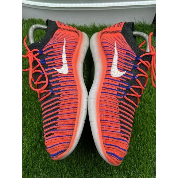 Nike‎ Free RN Flyknit Size M8.5 W10 Crimson Red Athletic Running Sneakers Shoes