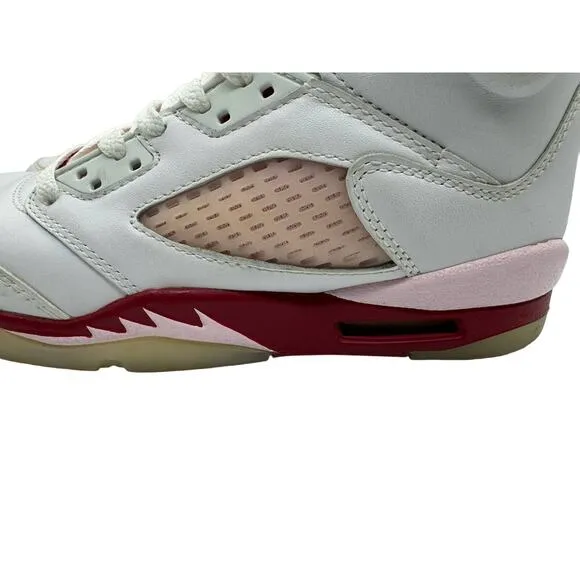 Nike Girls Air Jordan 5 440892-106 White Basketball Shoes Sneakers Size 5Y