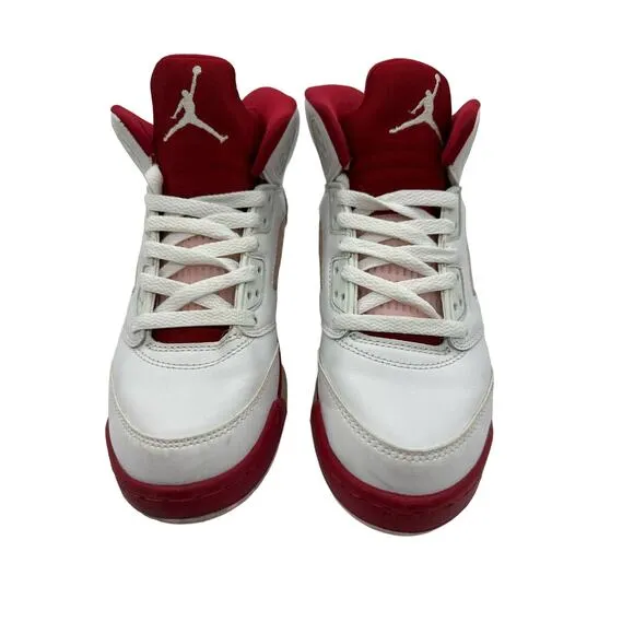 Nike Girls Air Jordan 5 440892-106 White Basketball Shoes Sneakers Size 5Y