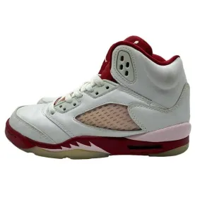 Nike Girls Air Jordan 5 440892-106 White Basketball Shoes Sneakers Size 5Y