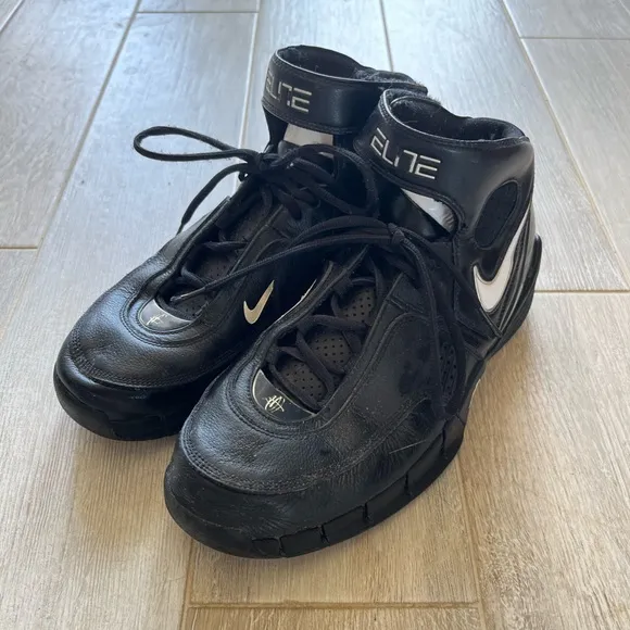 Nike Huarache Black Leather Basketball Shoes