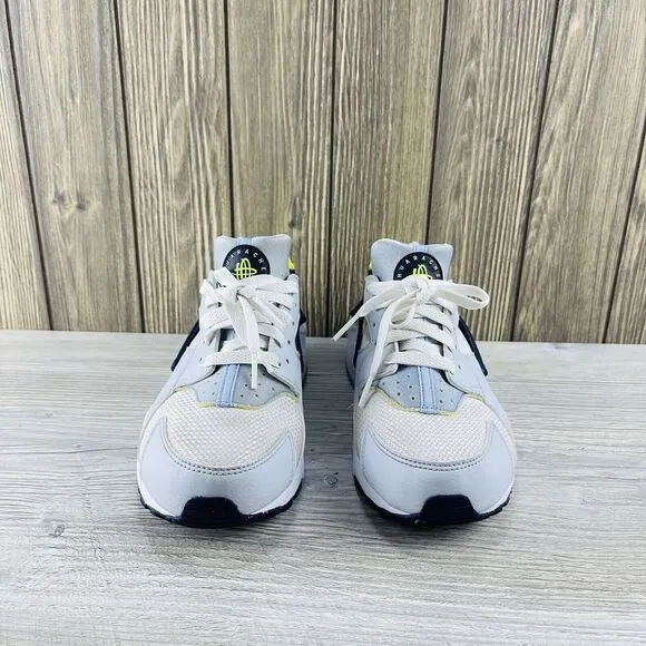 Nike Huarache Run White Blue  Athletic  Shoes Sneakers DV3479-100 Size: 7Y