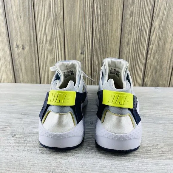 Nike Huarache Run White Blue  Athletic  Shoes Sneakers DV3479-100 Size: 7Y