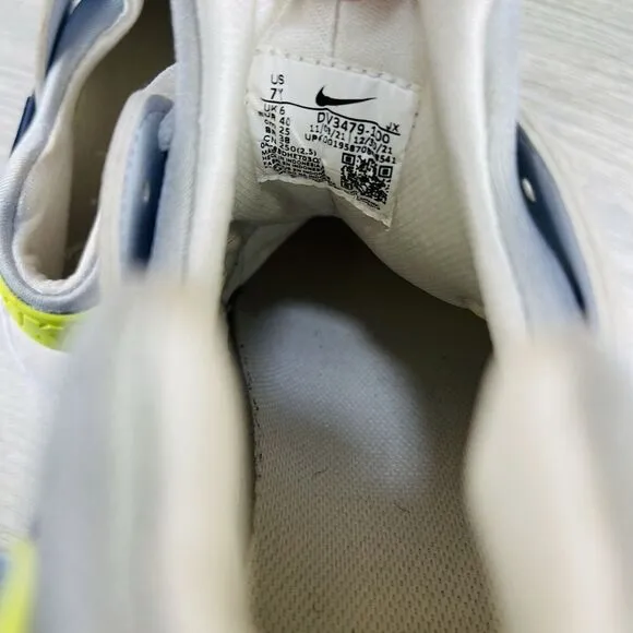 Nike Huarache Run White Blue  Athletic  Shoes Sneakers DV3479-100 Size: 7Y