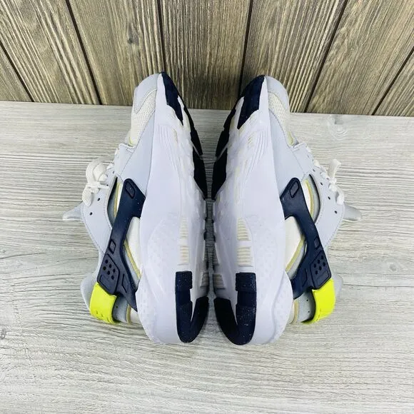 Nike Huarache Run White Blue  Athletic  Shoes Sneakers DV3479-100 Size: 7Y