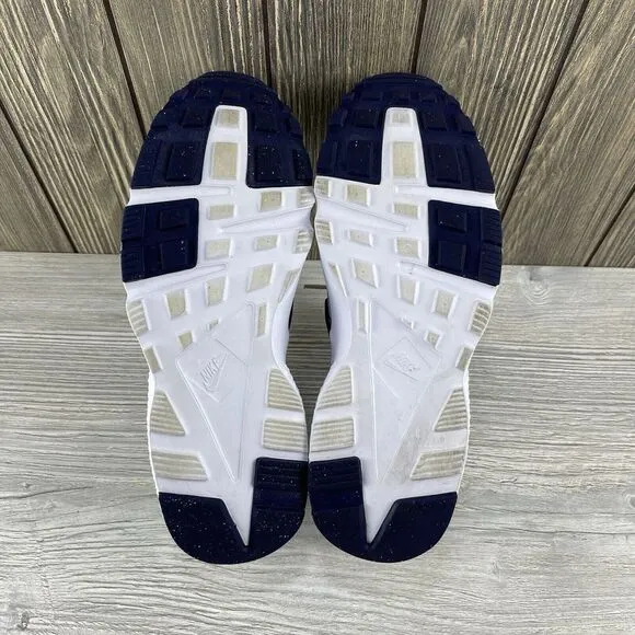 Nike Huarache Run White Blue  Athletic  Shoes Sneakers DV3479-100 Size: 7Y
