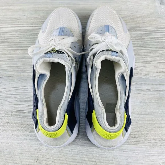 Nike Huarache Run White Blue  Athletic  Shoes Sneakers DV3479-100 Size: 7Y
