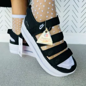 ⭐Nike Icon Classic Platform Chunky Size 9 Women's Sandals Black DH0224-001 New