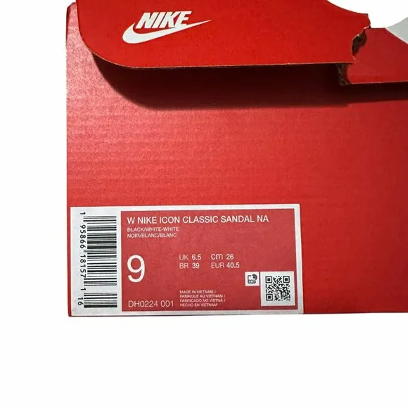 ⭐Nike Icon Classic Platform Chunky Size 9 Women's Sandals Black DH0224-001 New